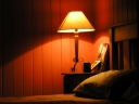 Bedroom lamp. Photograph by Paul Harvey