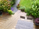 Garden with deck. Photograph by Graham Soult